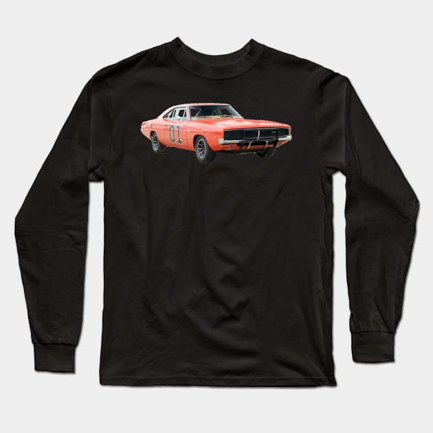 General Lee Dodge Long Sleeve T-Shirt by Muscle Car Tees